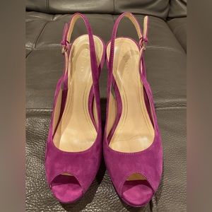 Cole Haan Nike Air Stiletto Purple Gold Heel 8.5 like new